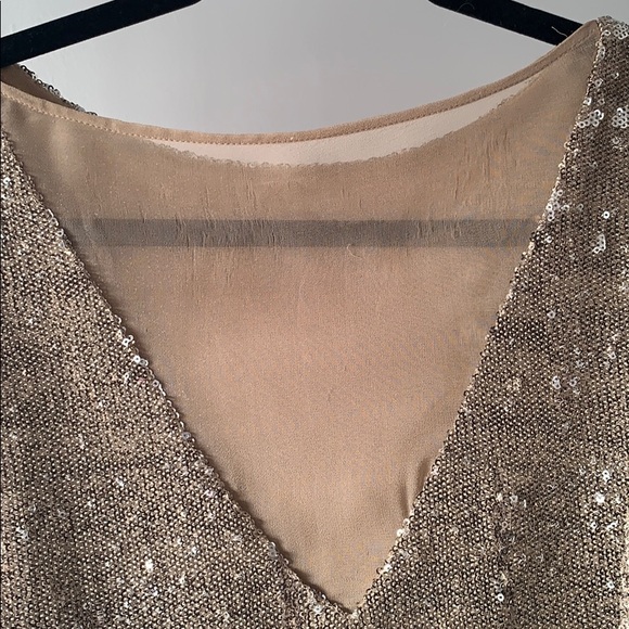 Gold Sequin Blouse - Picture 4 of 5